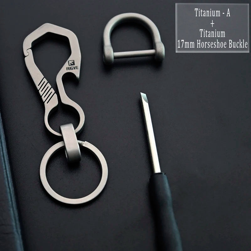 Luxury Titanium Keychain - Ultra Lightweight Carabiner for Men A-M17