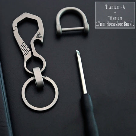 Luxury Titanium Keychain - Ultra Lightweight Carabiner for Men A-M17