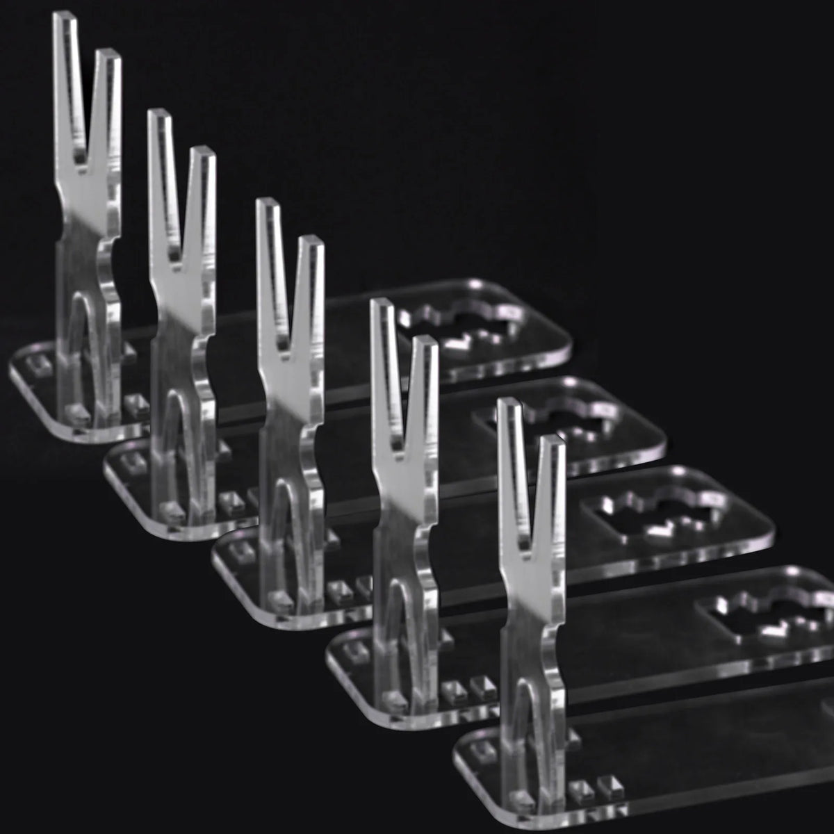 Acrylic Clear Pistol Rack &ndash; Adjustable Short Gun Model 5 Set
