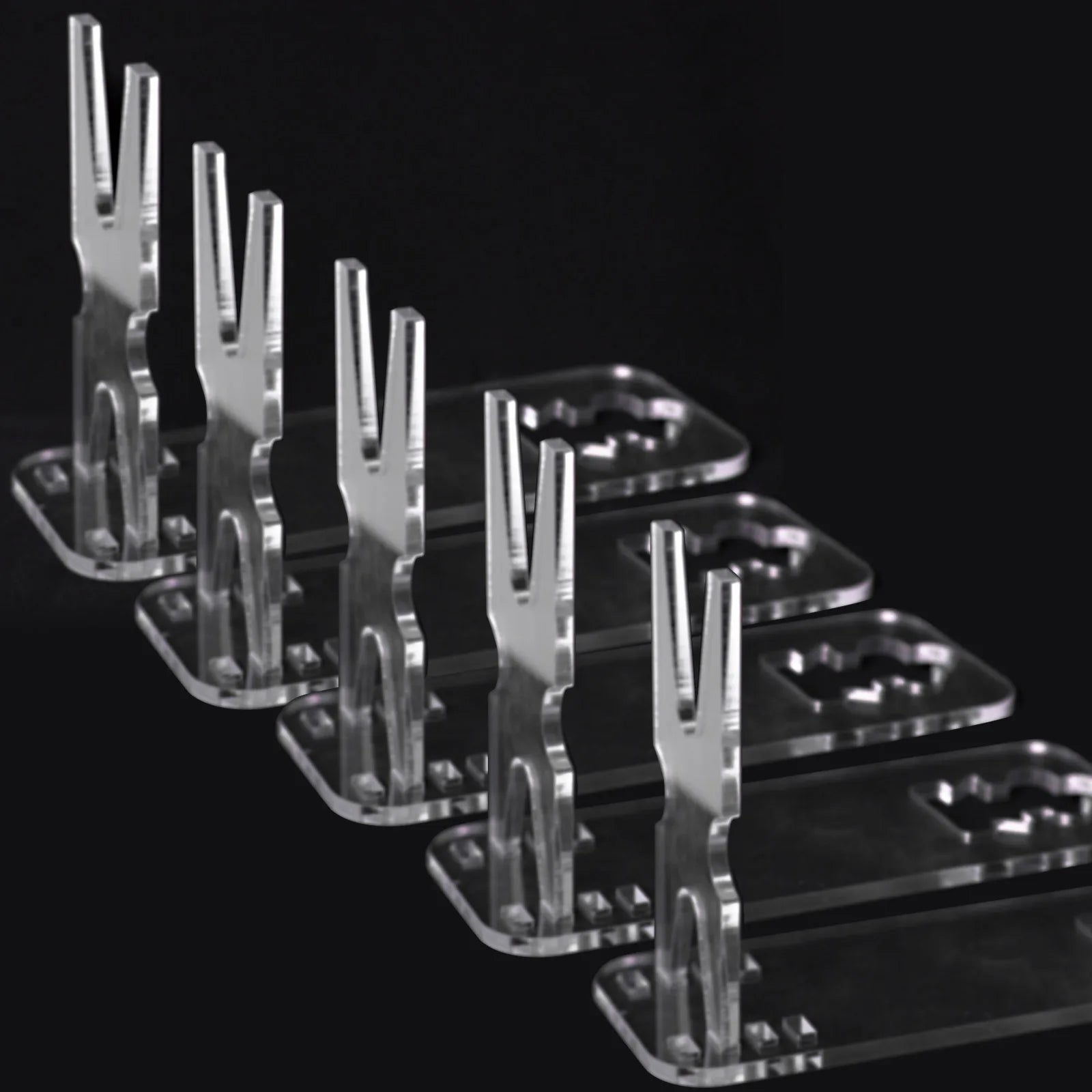 Acrylic Clear Pistol Rack &ndash; Adjustable Short Gun Model 5 Set