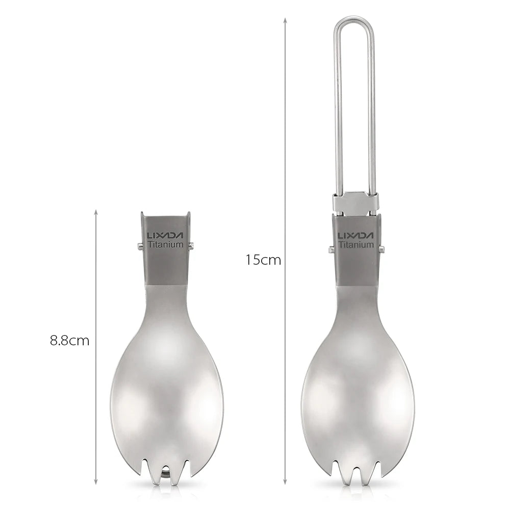 Lixada Titanium Folding Spork &ndash; Ultra Lightweight Spork