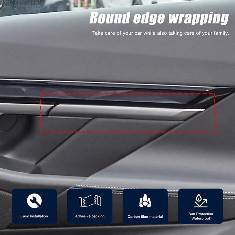 Накладка на дверную ручку из настоящего углеродного волокна для BMW 5 серии G60 2024