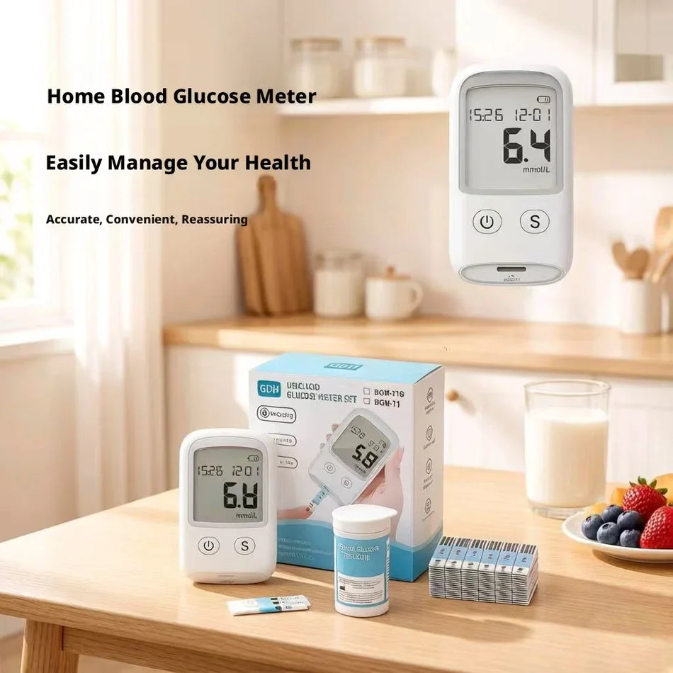 2 in 1 Blood Glucose and Uric Acid Meter with Strips, Bluetooth Health Monitor