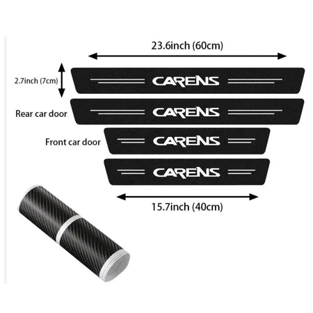 Kia Carens Carbon Fiber Door Sill Protector Sticker