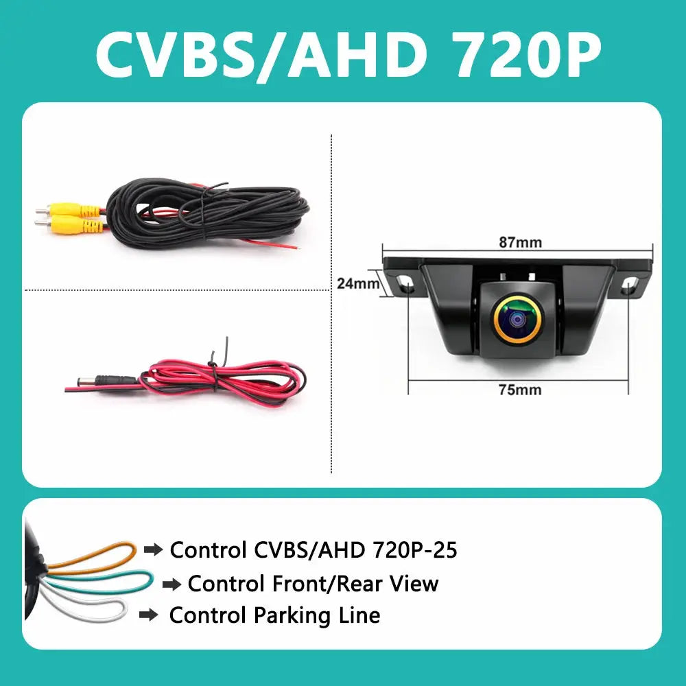 SMARTOUR AHD 720P Universal Car Backup Camera Fisheye Wide Angle Waterproof Front Rear View Reverse Camera by InterCyprus Trading Ltd
