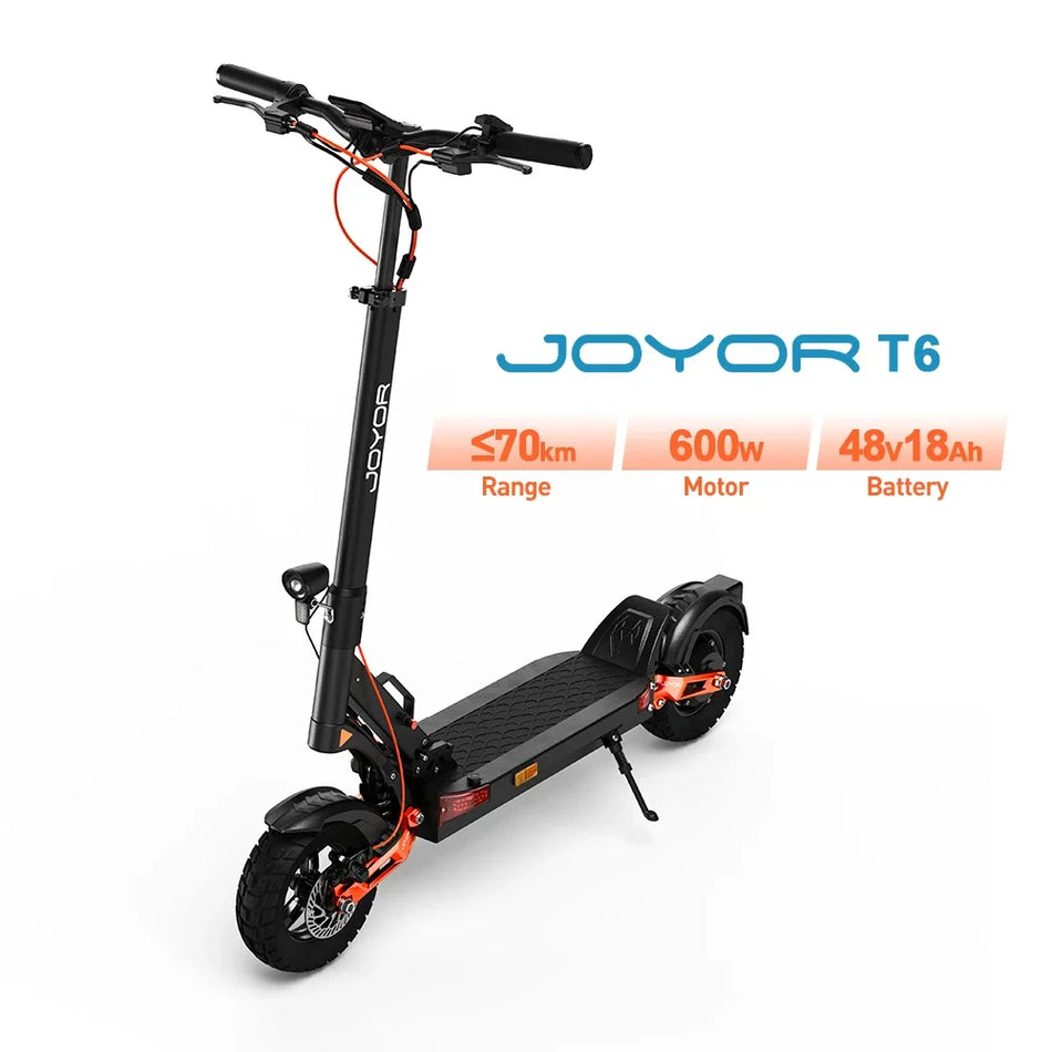 Joyor T6 Ηλεκτρικό Σκούτερ Με 600W Μοτέρ Και Αναδιπλούμενα Ελαστικά 10 Ιντσών Για Εκτός Δρόμου