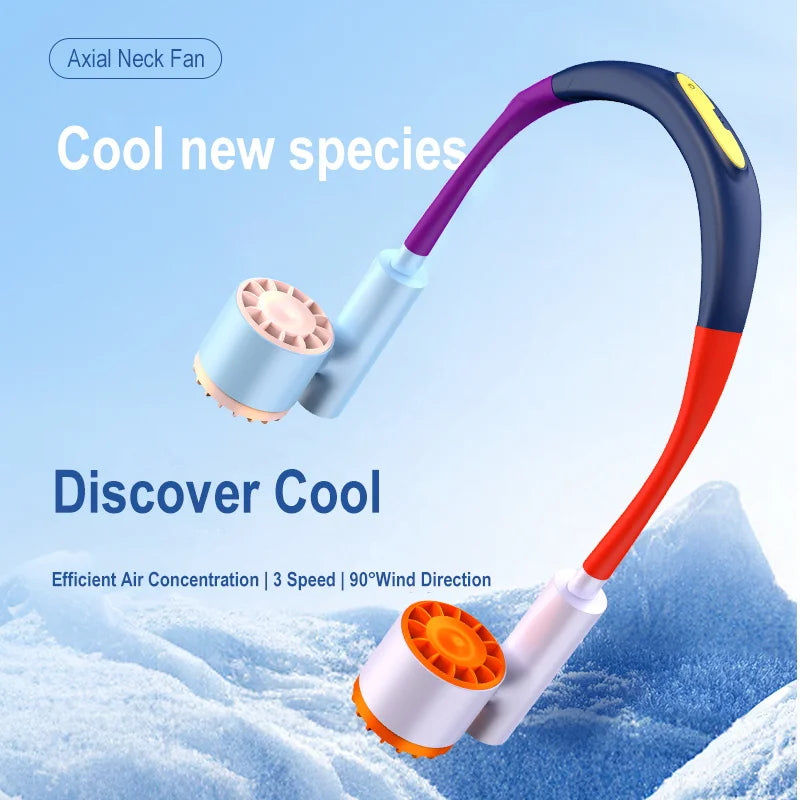 Viseći ventilator za vrat Tip C Punjenje 2400mAh Turbina Tiho