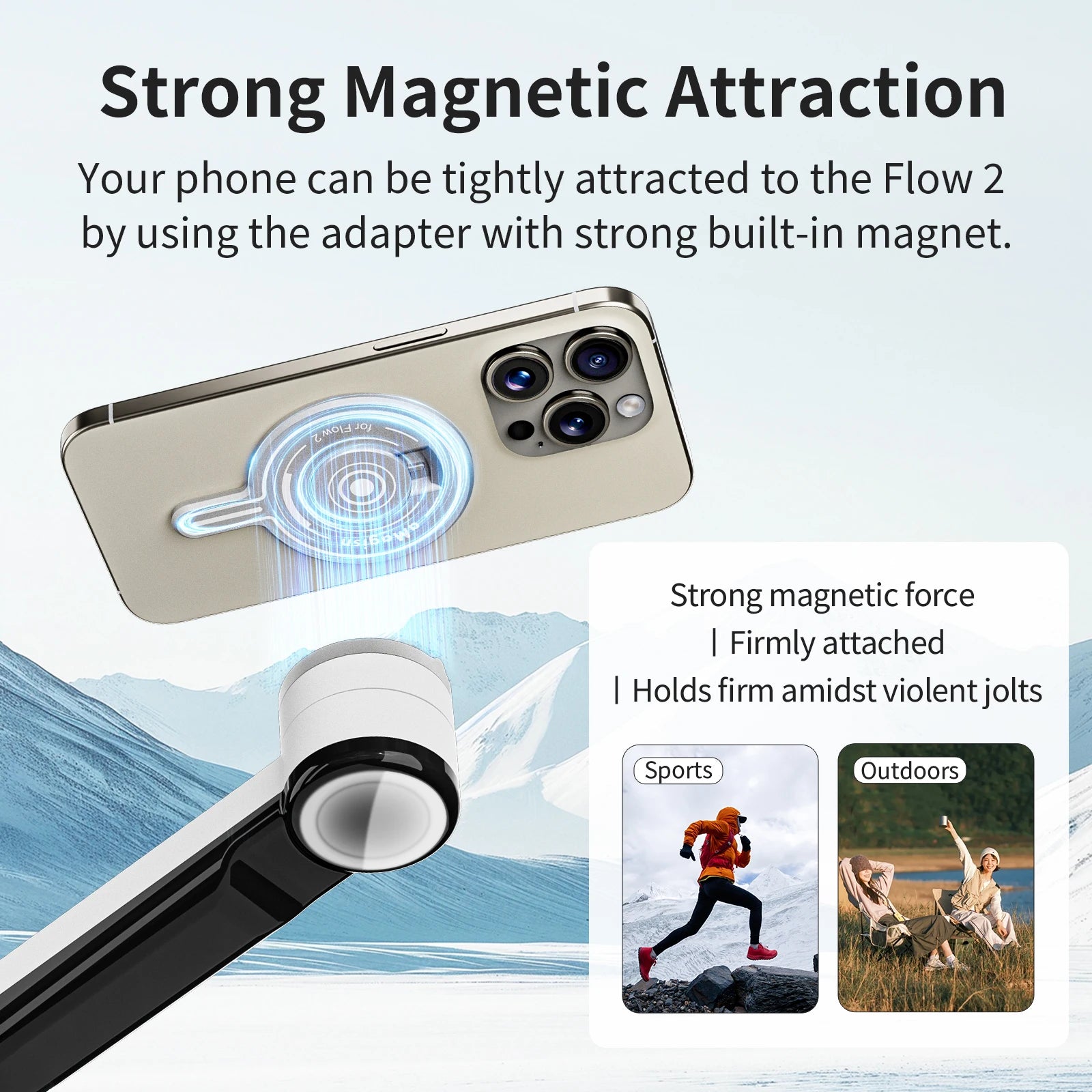 Magisn Magnetic Mount for Insta360 Flow 2 Pro &ndash; MagSafe