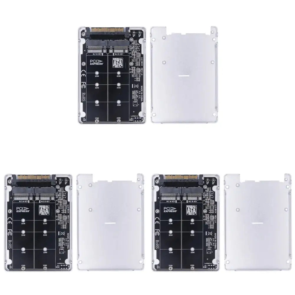 M.2 NVMe SATA To U.2 PCIe Adapter 2 In 1 NGFF SFF8639 3pcs With Case