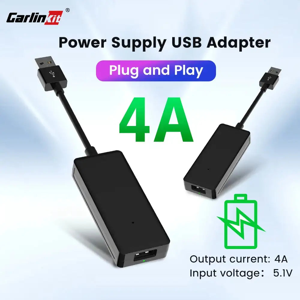 Carlinkit USB Car Power Supply Adapter CarPlay Android Auto