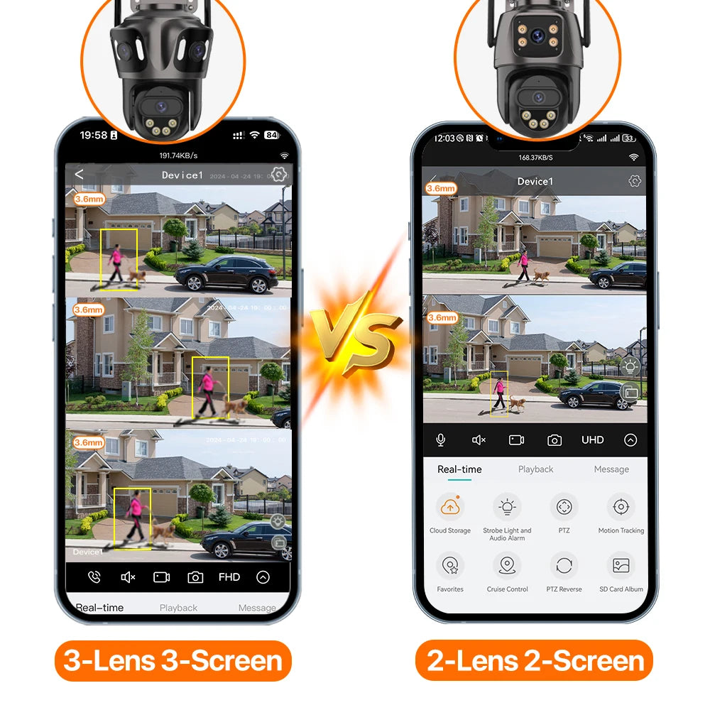 4K Dual Lens PTZ Outdoor WIFI IP Camera