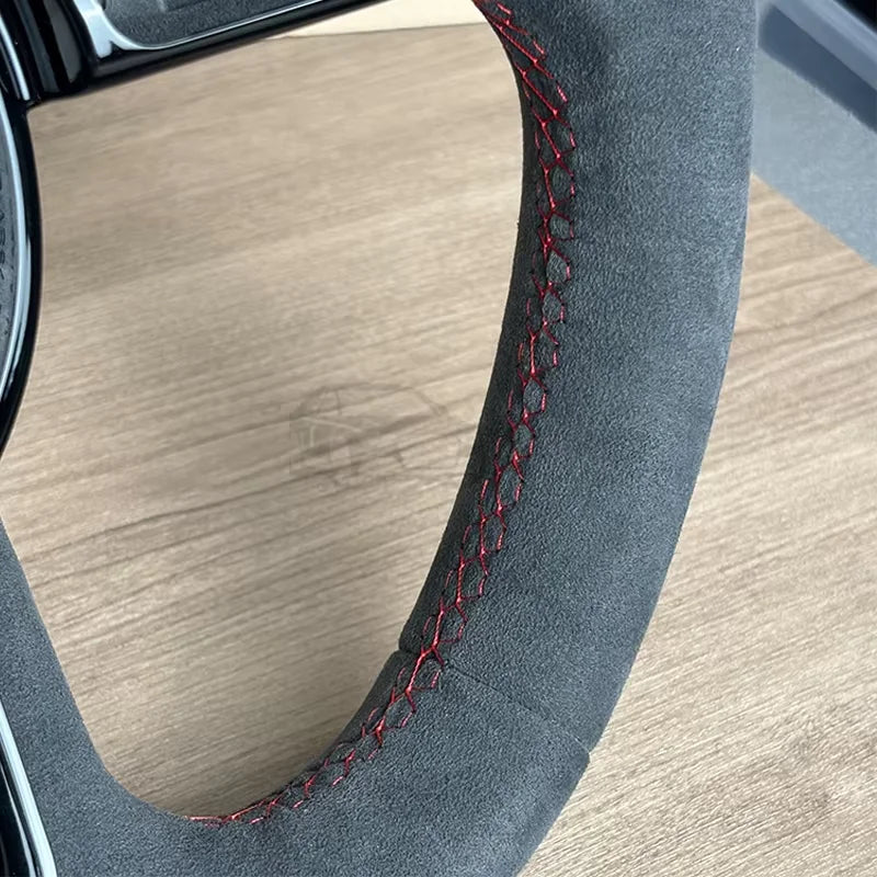 Audi Flat-Bottom Sport Steering Wheel for A3 A4 A5 S3 S4 S5 B9 2017-2020 Leather and Alcantara