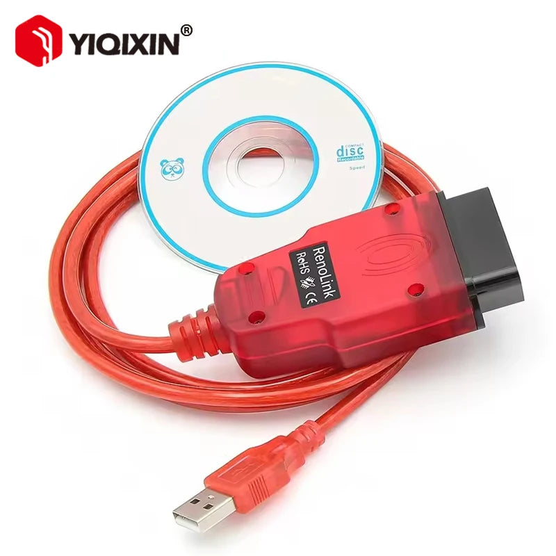 ECU programatorius Renault ir Dacia OBD2 Renolink V2.10 oro pagalvės atstatymo raktų kodavimui