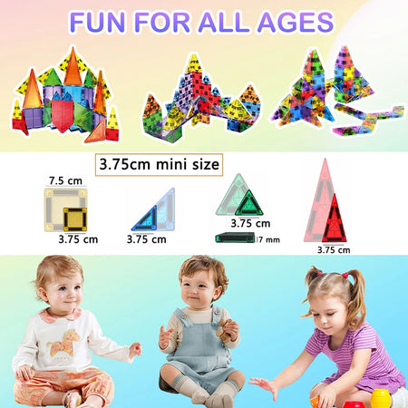 Mini Magnetic Tiles Travel Toys 3.75cm &ndash; Portable STEM