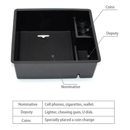 For Toyota Fortuner 2005-2015 Armrest Storage Box Central Console Bin Glove Tray Holder Case Car Organizer Stowing Tidying by InterCyprus Trading Ltd