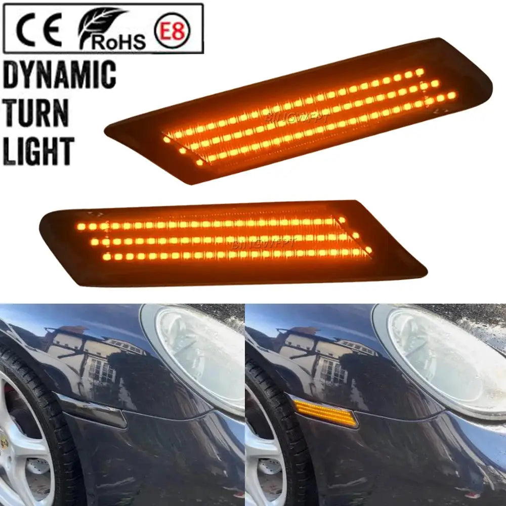 2PCS LED Side Marker Light Turn Signal Lamps For Porsche 911 Carrera (997) 2005-2012 For Porsche 911 Targa 4S (997) 2005-2012 by InterCyprus Trading Ltd