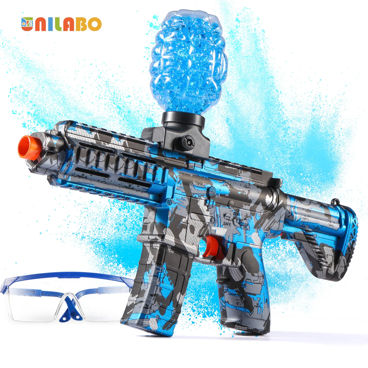 M416 Pistolet Jouet Électrique – 20 Balles Souples EVA, Corps Extensible 100 Cm – Batterie USB – 14+