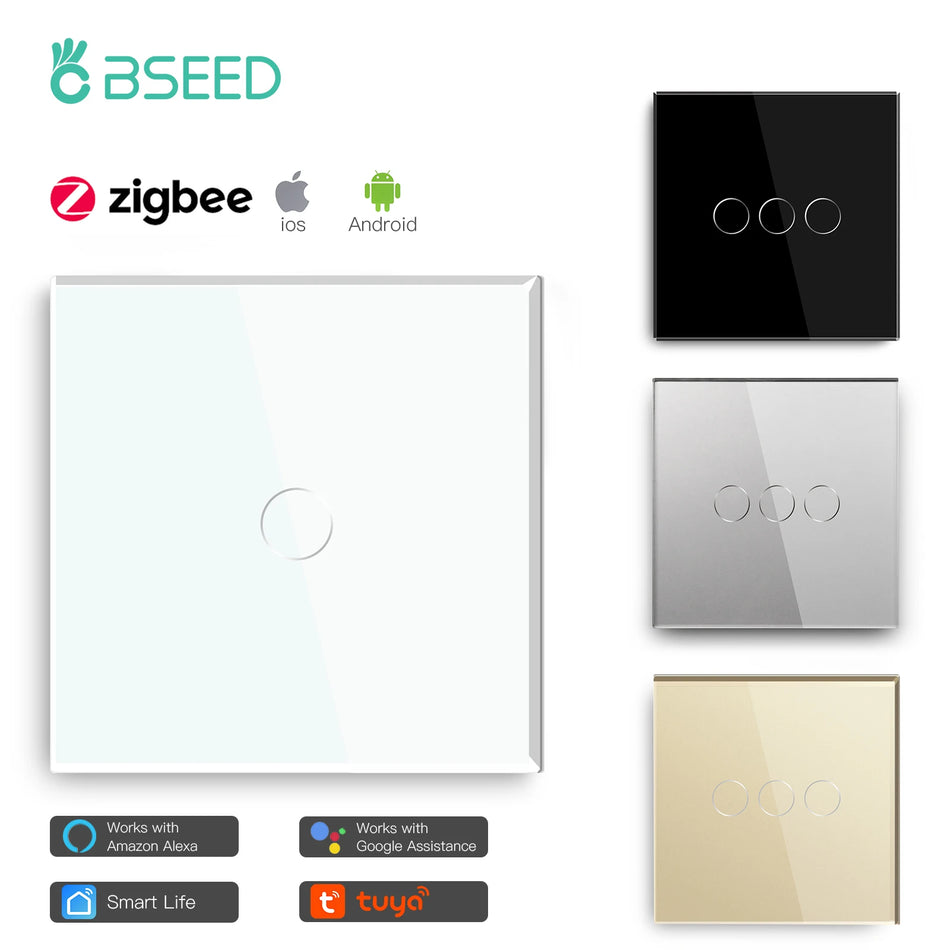 BSEED Zigbee 1 2 3 Gang 1 Way Smart Switch &ndash; Google Home