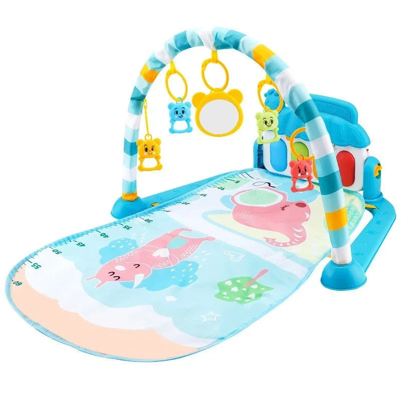 Baby Activity Gym - Musical Piano Keyboard Play Mat Lt blue