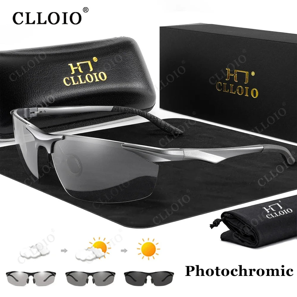 CLLOIO Photochromic Aluminum Sunglasses &ndash; Polarized UV400