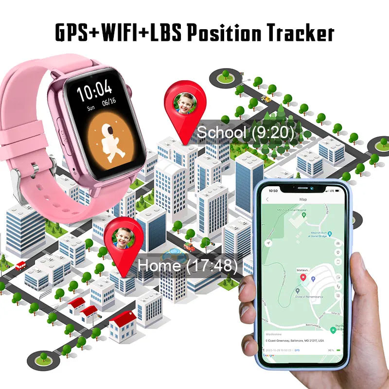Wonlex 4G Kids Smart Watch with GPS, Video Call, and SOS Tracker
