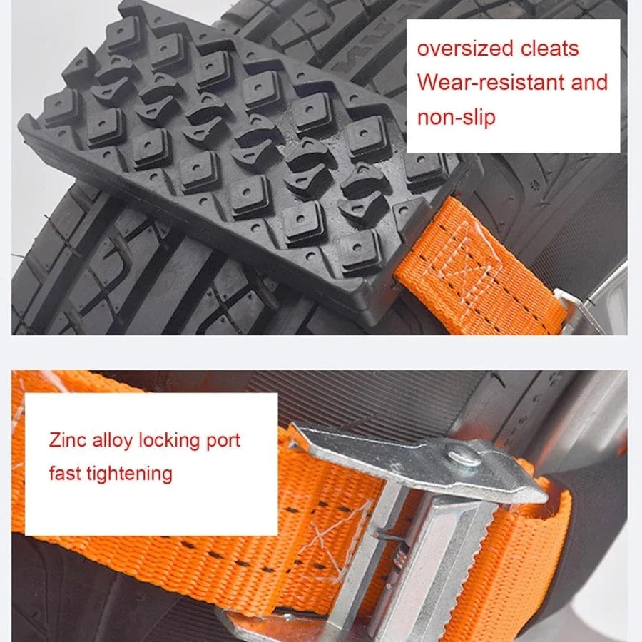 2PCS Traction Boards Offroad Snow Chains &ndash; Durable PU Blocks