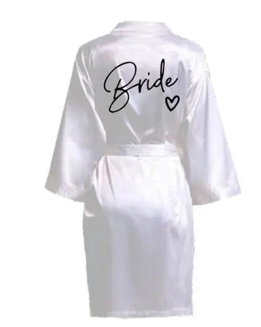 Team Bride Satin Robe - Perfect for Weddings &amp; Bridal Showers
