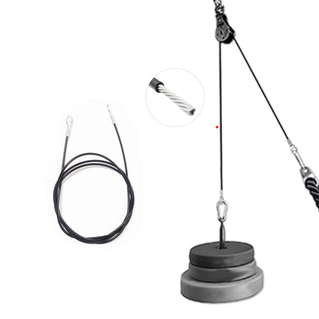 Heavy Duty Fitness Pulley Cable for Home Gym - 98/118 Inch, Durable Accessory