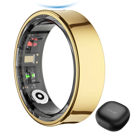2024 COLMI R09 Smart Ring with Charging Case, Health &amp; Sleep Monitor Gold / 12