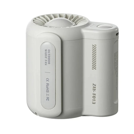 Portable Rechargeable Waist Fan Mini &ndash; 4500mAh Long Runtime white
