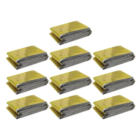 Emergency Thermal Blanket Waterproof &ndash; Heat Lock Safety 130x210cm 10PCS