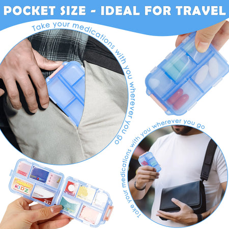 Pill Organizer 10 Compartments &ndash; Includes 175 Labels