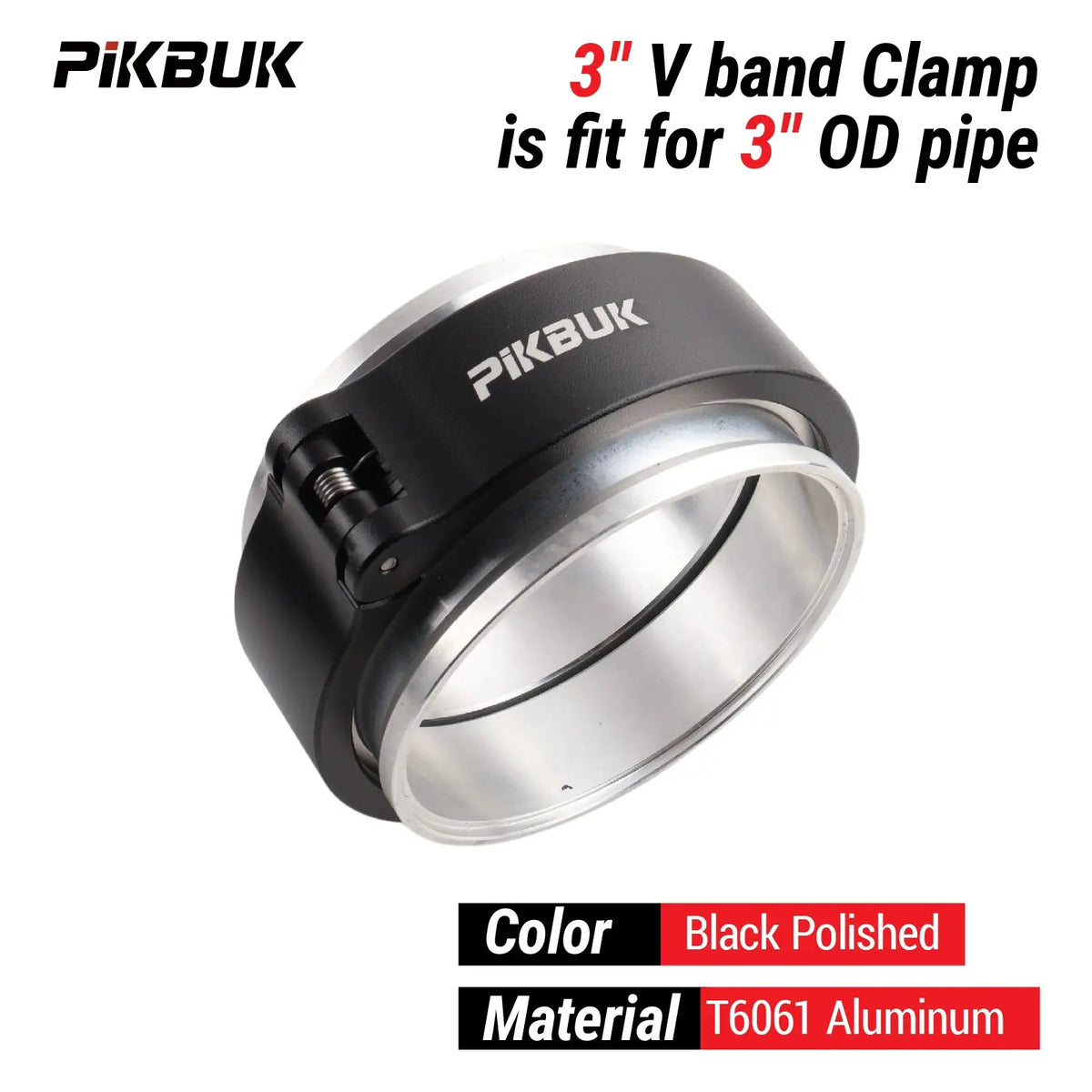 PIKBUK Universal 2/2.5/3/3.5/4 Inch Pinless HD Clamp For Intercooler Pipe Clamp And Flanges 63/76/102mm by InterCyprus Trading Ltd