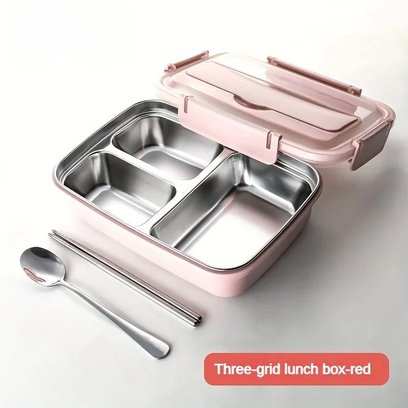 Easy Clean Bento Container - Leak Proof Stainless Steel Pink