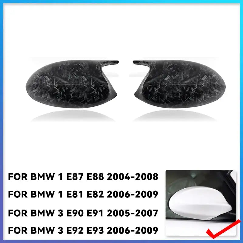 2X BMW E90 E91 E92 E93 Mirror Covers M3 Style Side Caps Forged Carbon Look 1