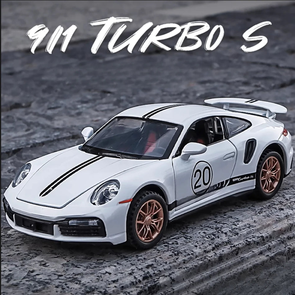 Diecast avto z zlitino 1/32 za MINI 911 TurboS s svetlobami