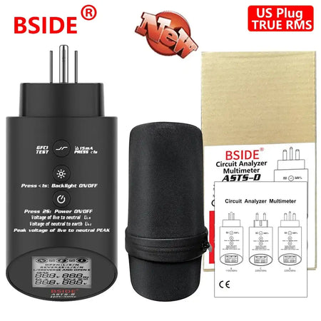 BSIDE ASTS Circuit Analyzer Socket Tester GFCI RCD EU US UK ASTS US Plug / CHINA
