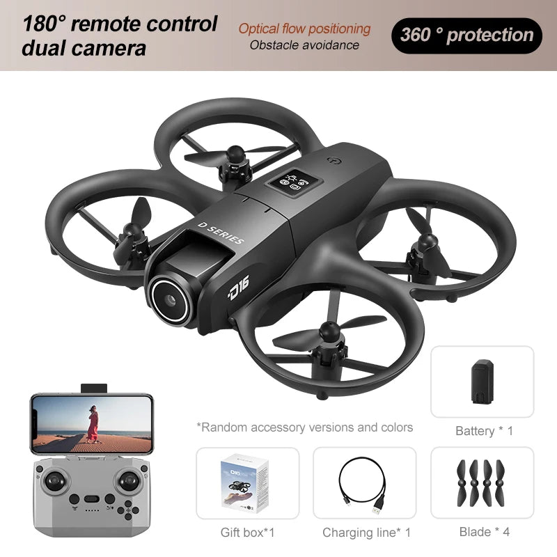 Xiaomi D16 Mini Drone 8K HD-VR - Compact, Powerful, and Feature-Rich Black-8K-1B HD