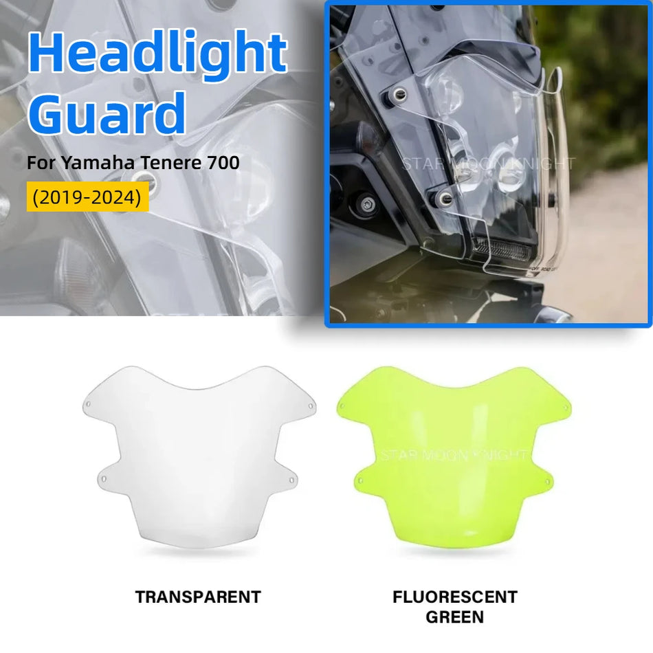 Yamaha Tenere 700 Akrilik Far Koruyucu, Tenere 700 XT700Z 2019-2024 için Işık Kapağı ve Koruyucu Muhafaza