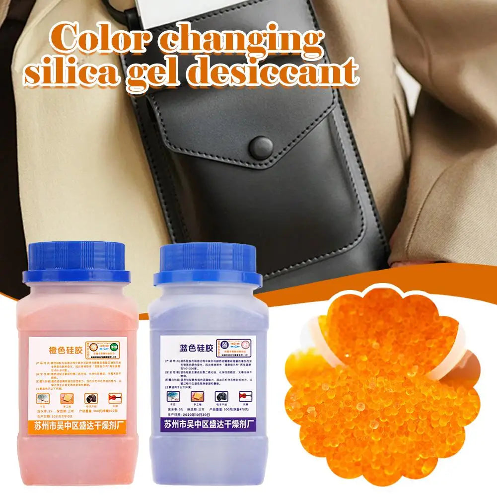 500g Waterproof Moisture Absorber &ndash; Intelligent Color-Changing Silica Gel Beads
