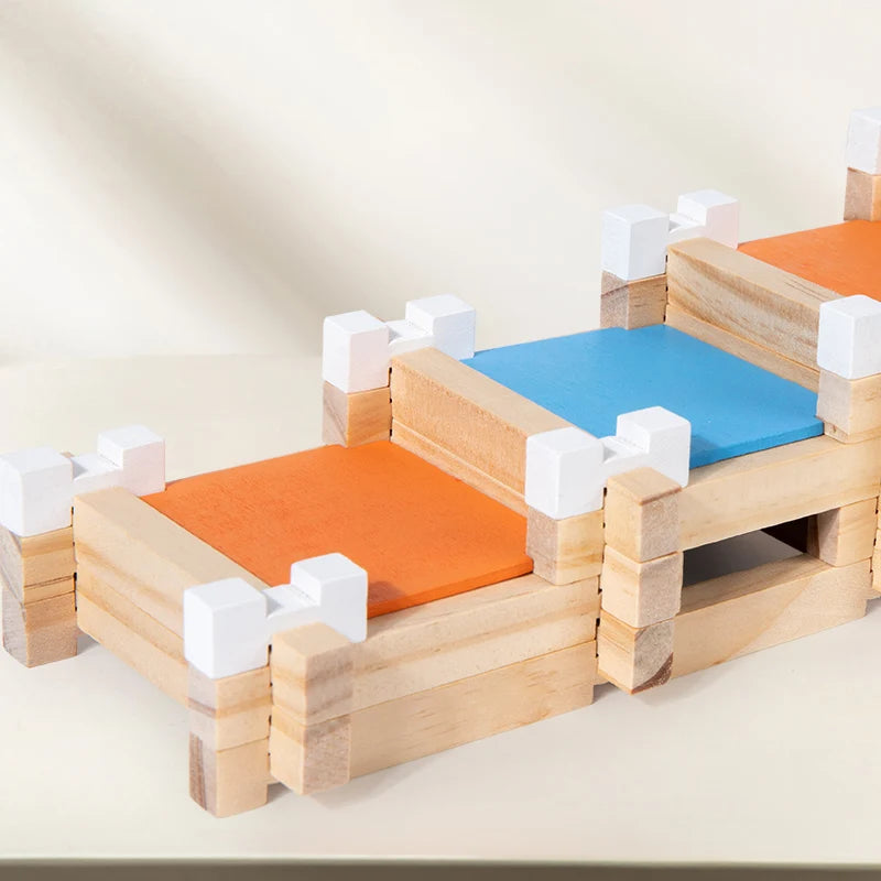 114 Pieces Tenon and Mortise Blocks &ndash; Montessori Toy