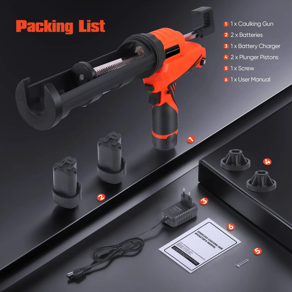 Elektrische Kitpistool 4 Snelheden Draadloos Voor Glazen Ramen