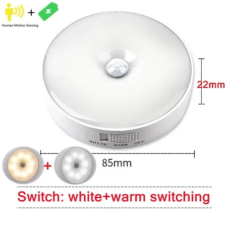 Smart LED Motion Sensor Light White Warm Switch / 5 PCS