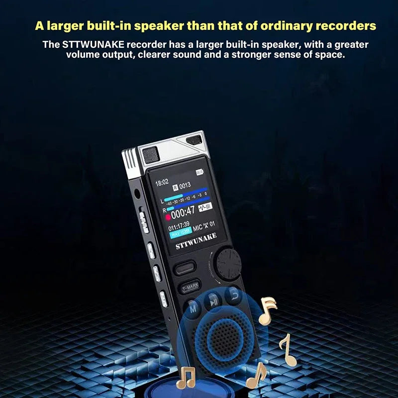 STTWUNAKE AI Noise Reduction Recorder &ndash; Playback Capable