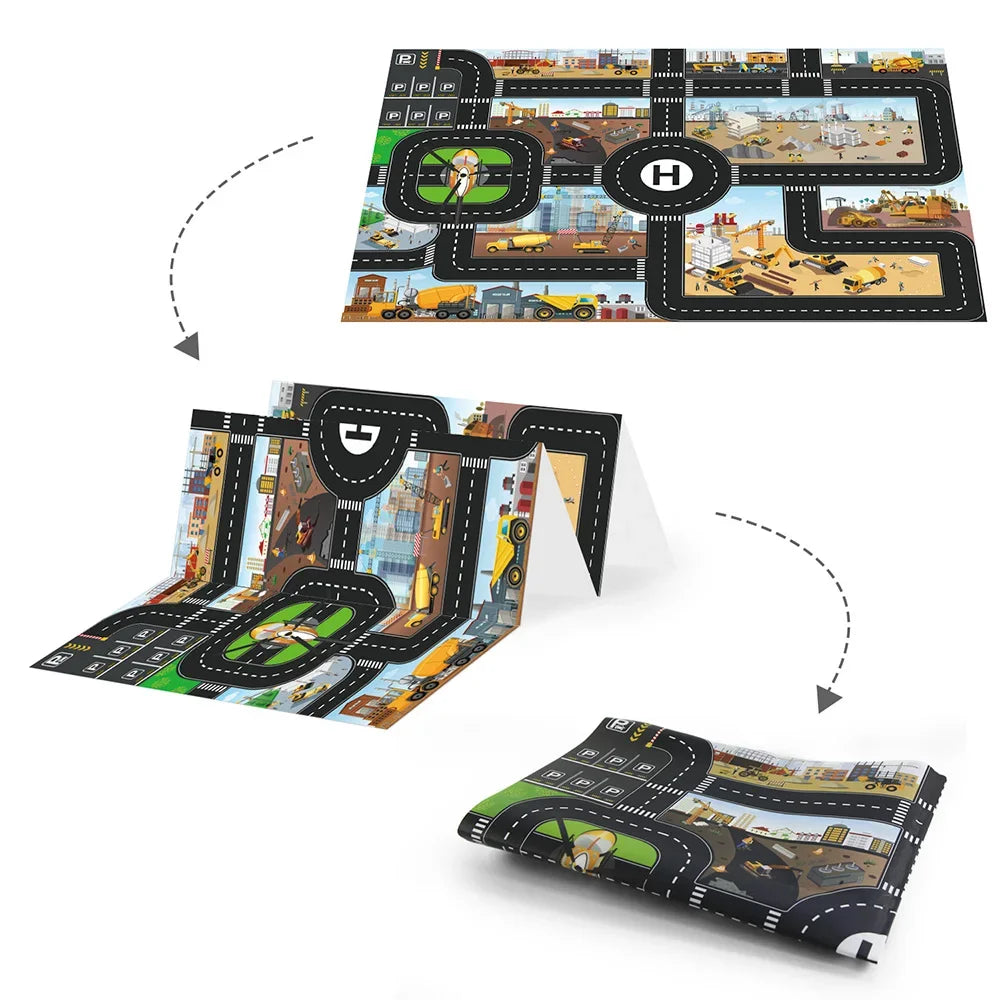 Coolplay City Road Map Mat &ndash; Interactive Traffic Play Area for Kids