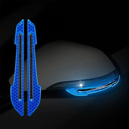 Car Wheel Hub Reflective Stripes Sticker - High Visibility 2pcs blue