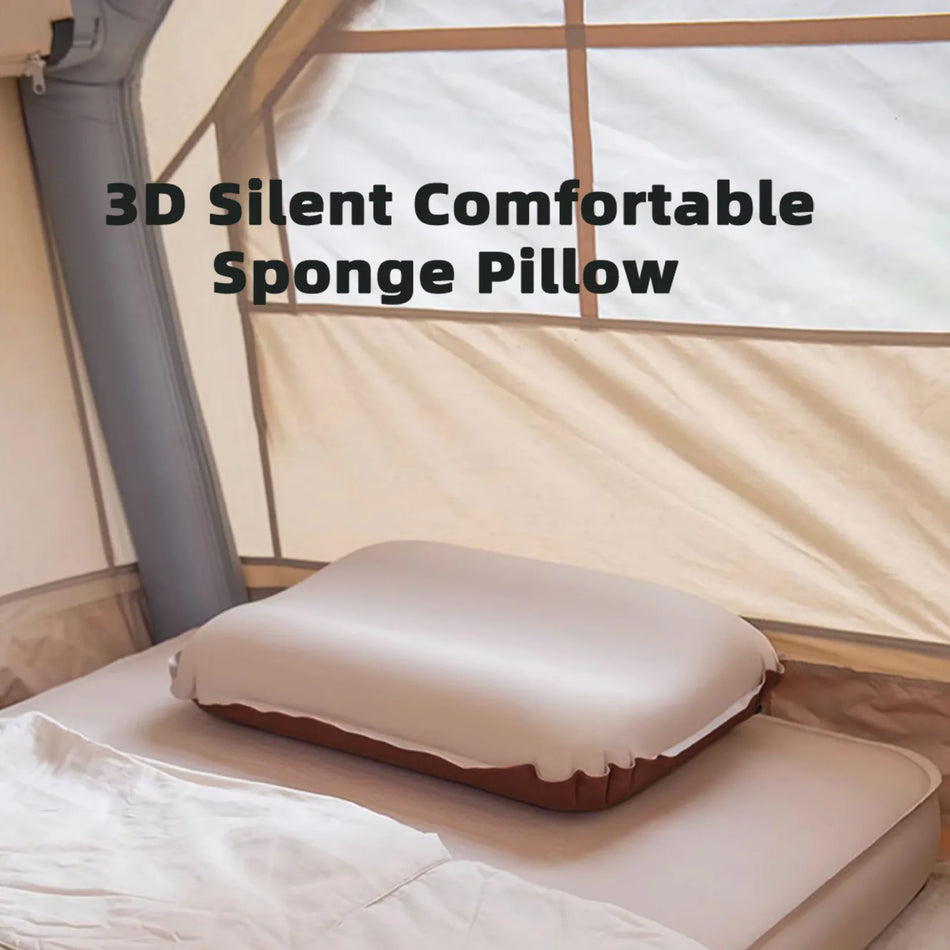 Sponge Pillow Auto Inflatable &ndash; Portable Cervical Pillow