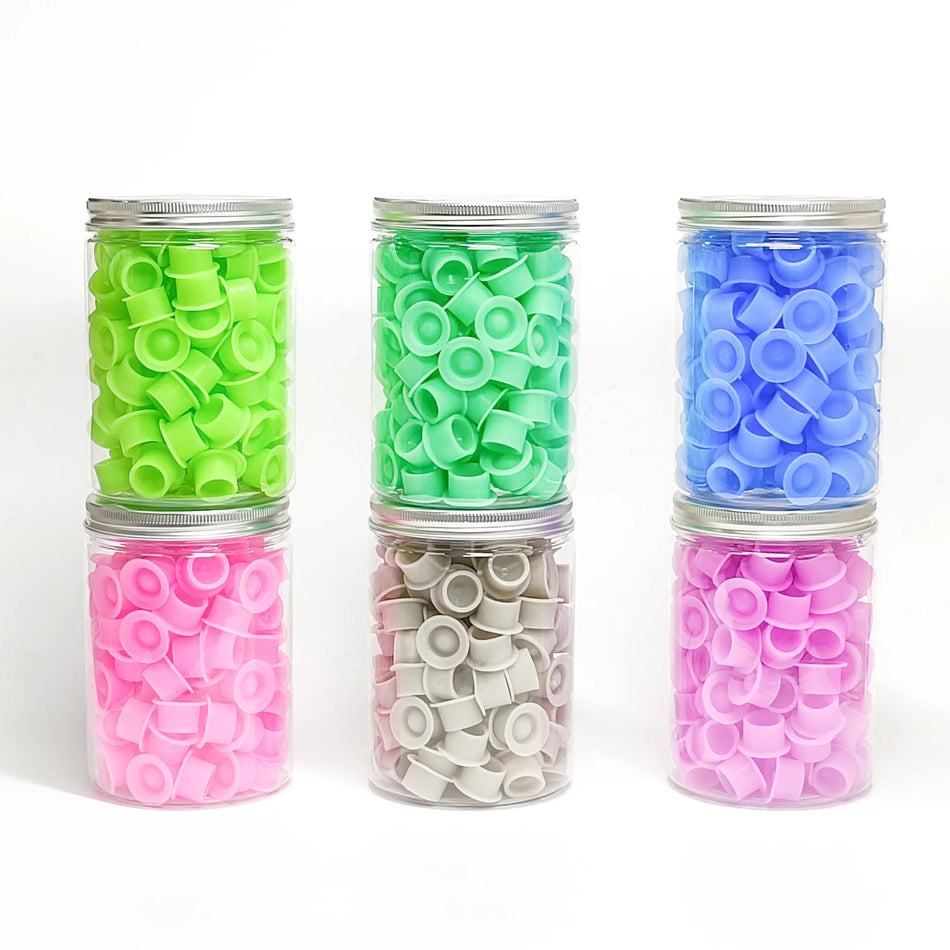 100 sztuk jednorazowych silikonowych kubków na tusz dla artystów tatuażu