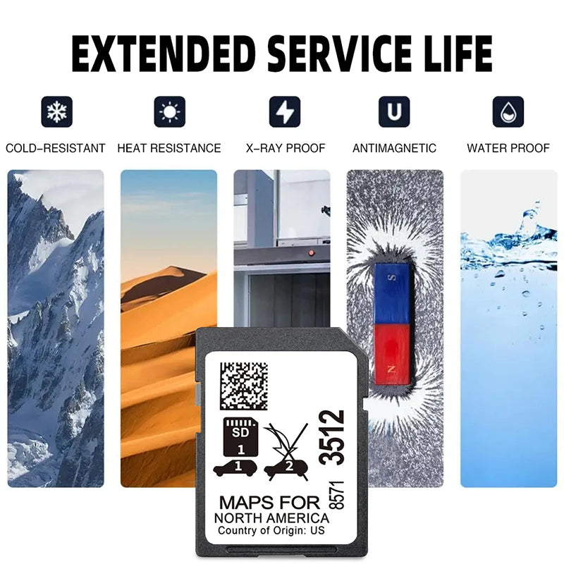 8571-3512 Sat Nav Card &ndash; Canada USA Mexico Maps Update
