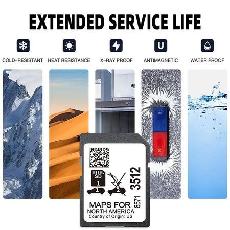 8571-3512 Sat Nav Card &ndash; Canada USA Mexico Maps Update